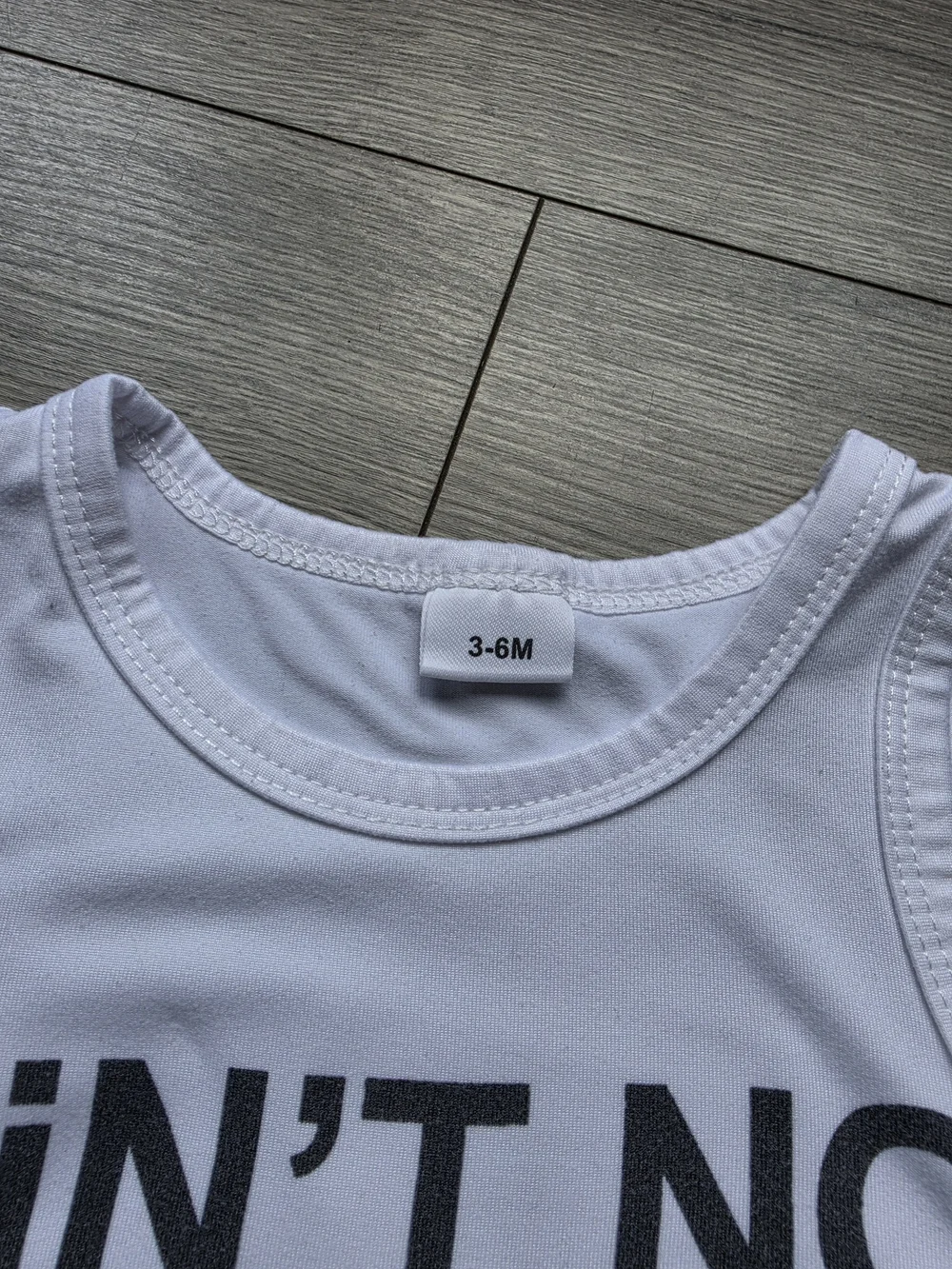 3/$6 White Graphic Tank Bodysuit & Gray Shorts Set - Kids